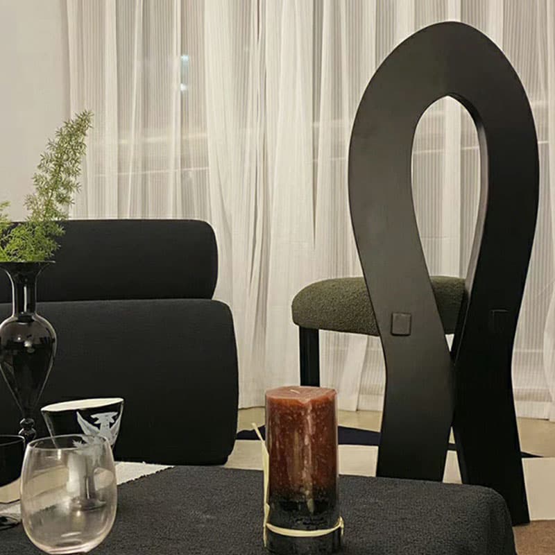 Modern Upholstered Armless Kitchen & Dining Chair, Open Back, Wood Ash, 1 Piece - image 14
