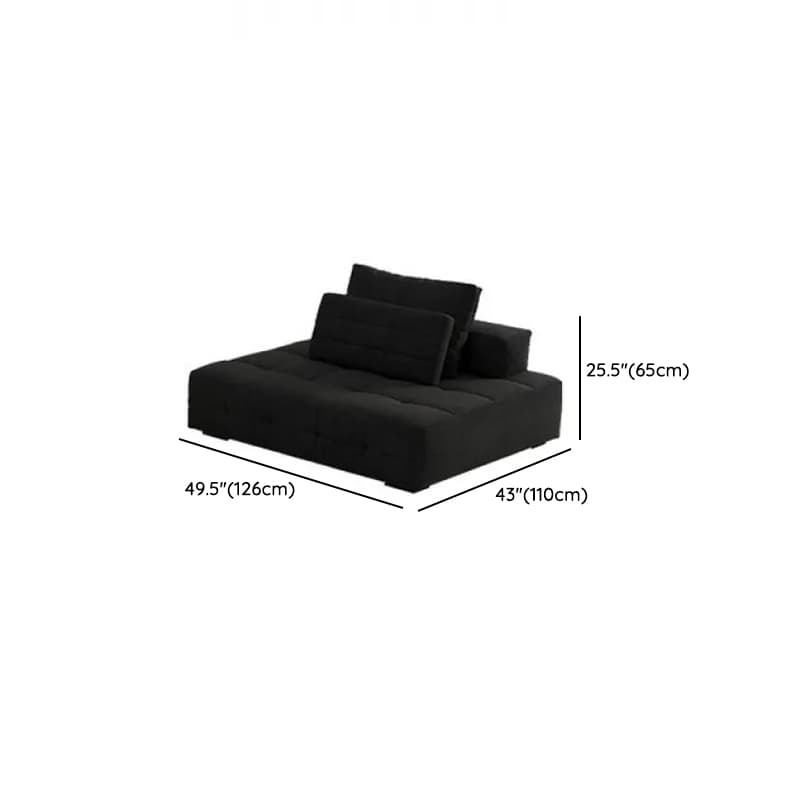 Cotton Midnight Black Standard/Single Sofa with Armrest and 4/3/1 Pillows - image 16