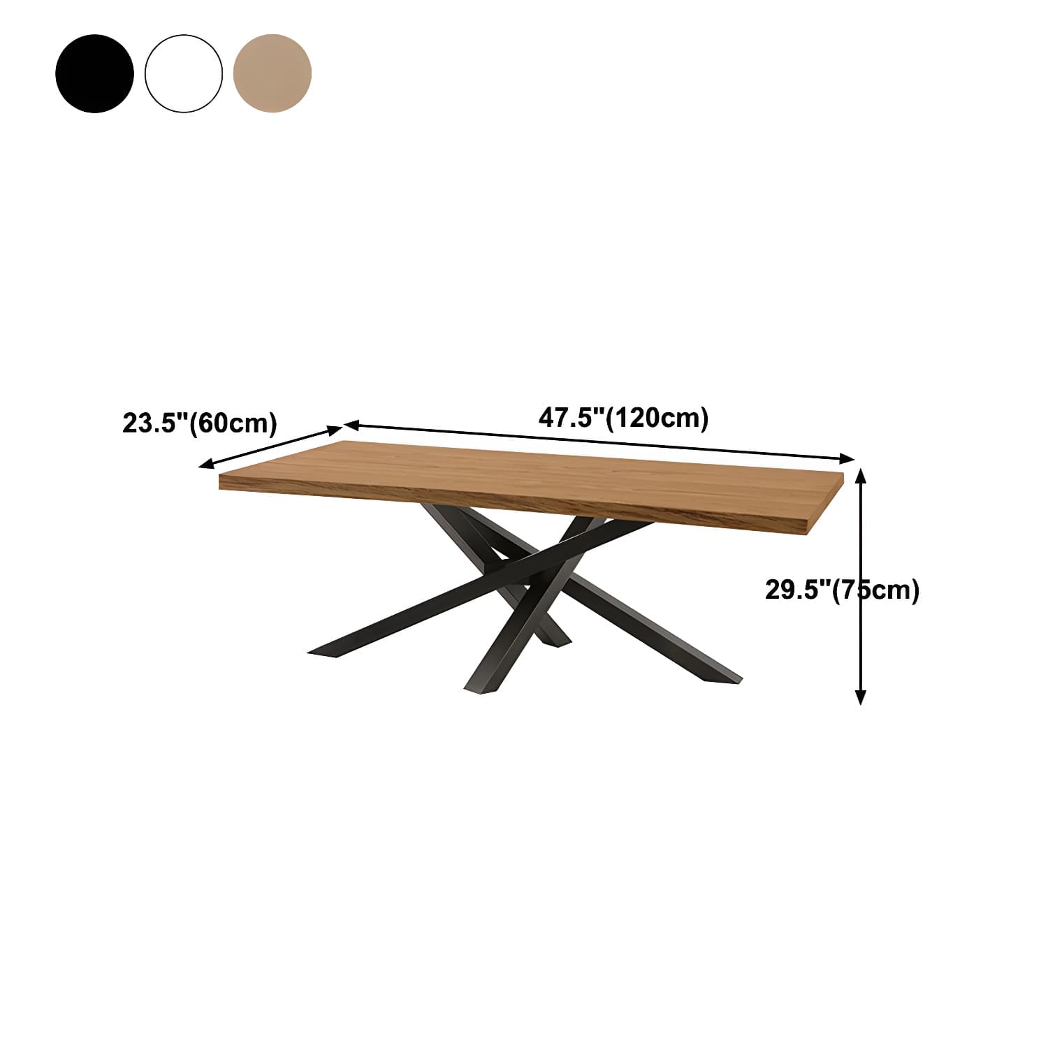 Rectangle 4 Legs Industrial Table Solid Wood Fixed Table for Restaurant - image 10