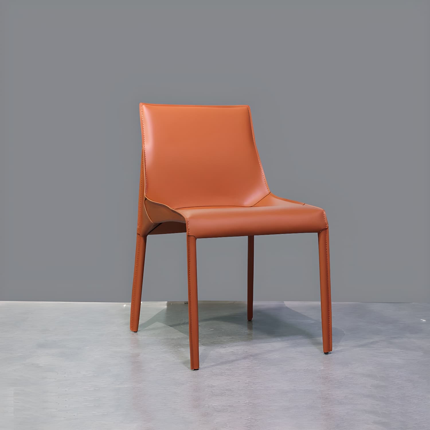 Designer Style Leather Dining Chair Matte Finish Parsons Dining Side Chair - image 8