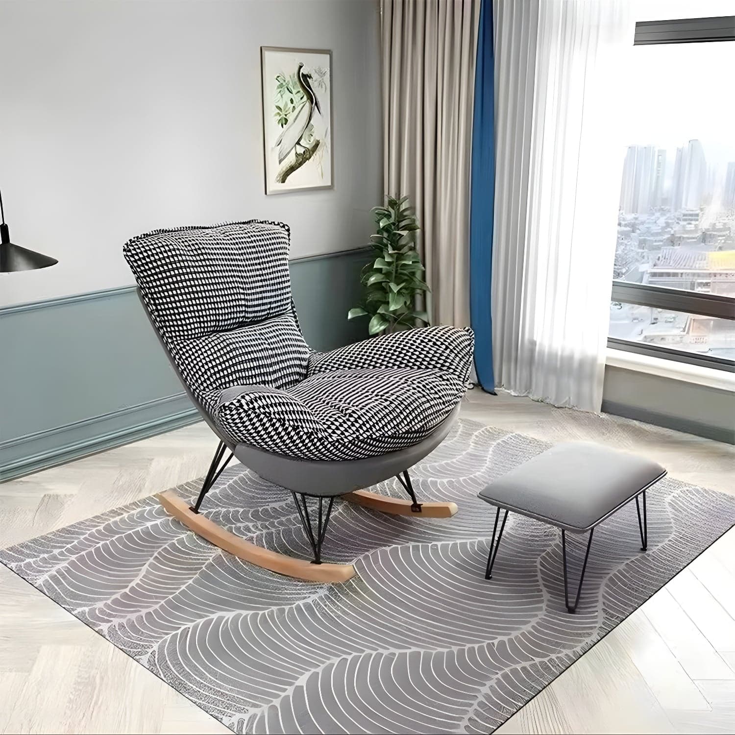 Modern Style Rocking Chair Indoor Sofa Rocking Chair for Living Room - image 5