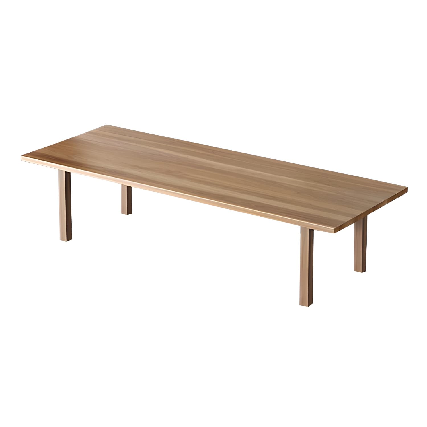 Modern Solid Wood Table for Restaurant Rectangle Brown Dining Table with 4 Legs - image 5