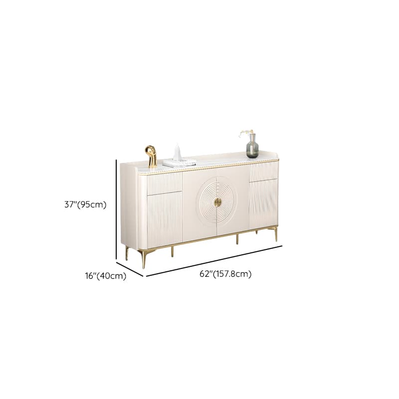 Glam Free Standing Utility Storage Cabinet for Parlor with Sintered Stone Countertop - image 17