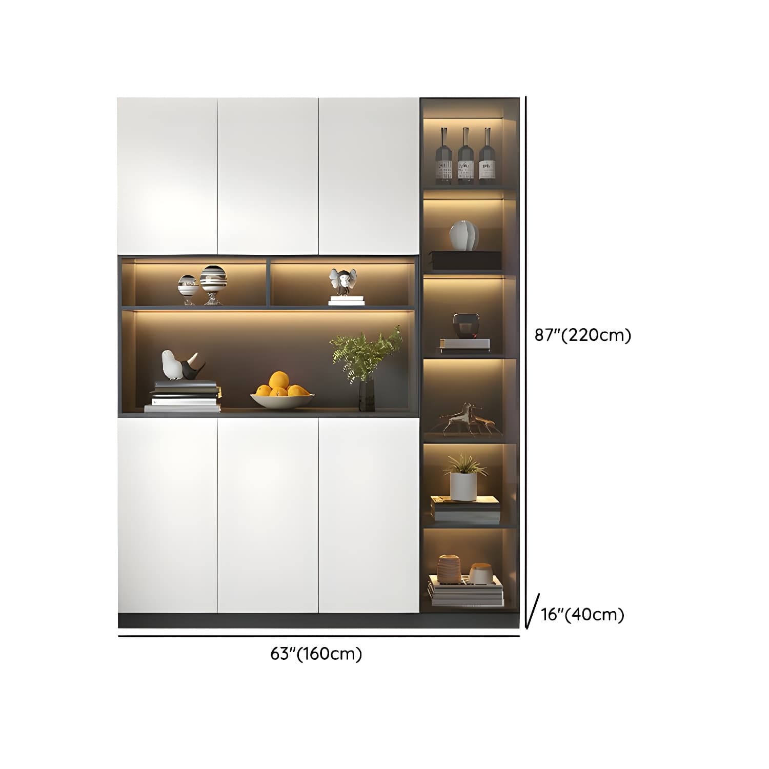 Living Room Modern Stone Sideboard Cabinet with Doors and Drawers - image 11