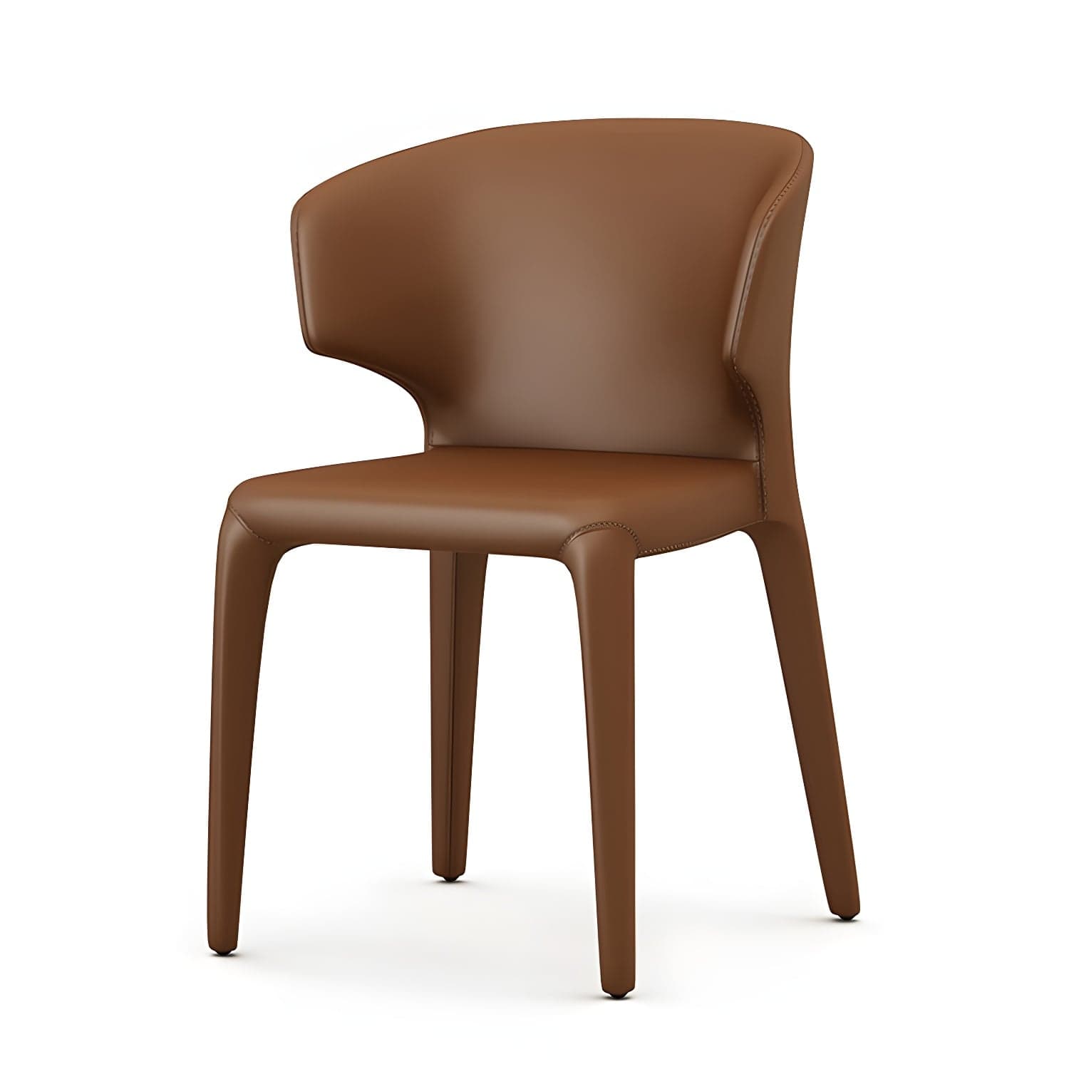 Designer Style Leather Arm Chair Wingback Matte Finish Single Dining Chair - image 3