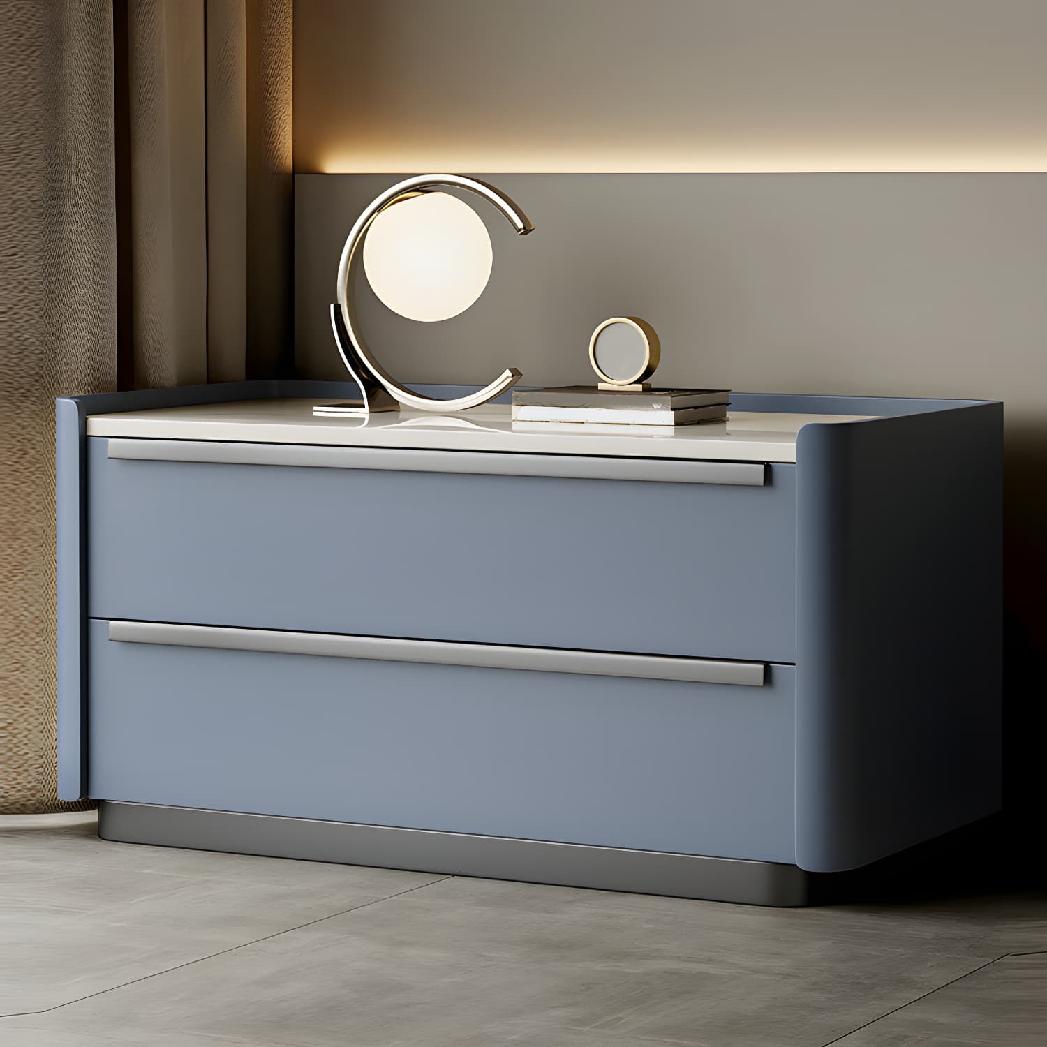 Modern Wood Nightstand with Drawer Storage, Light Wood Tone & Small Size - image 7