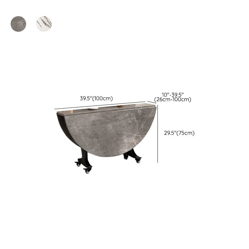 Manufactured Wood Top Extendable Dining Table with Metal Legs - image 9
