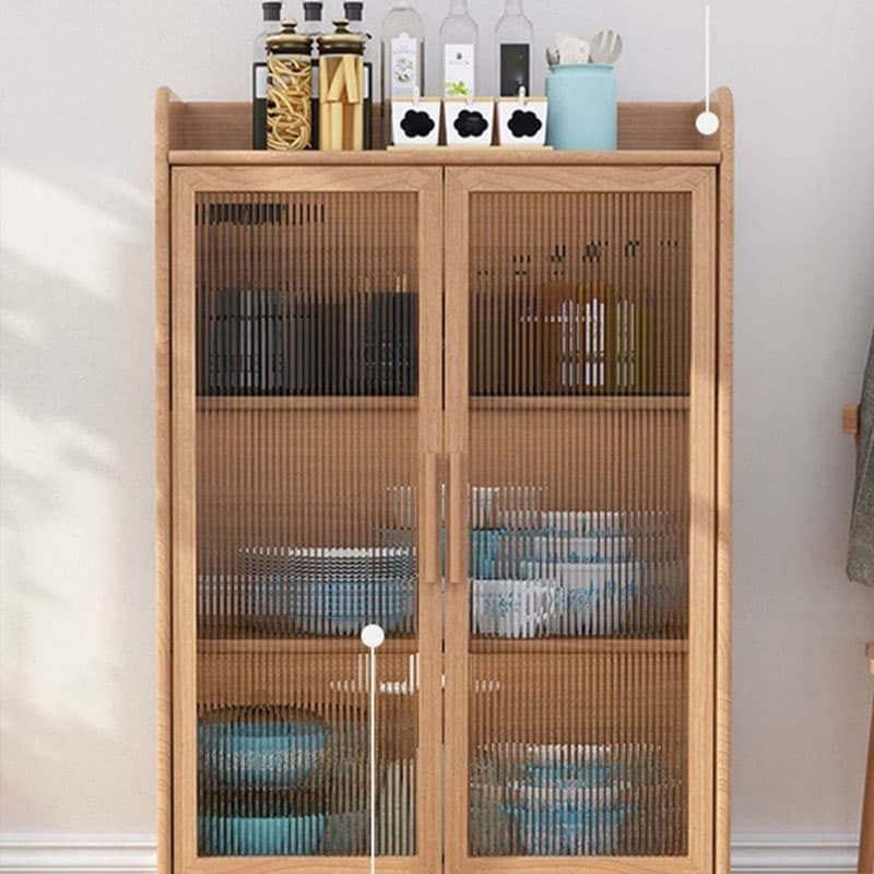 Scandinavian Style Narrow Wood Cabinet 40 cm Buffet & Sideboard Without Drawers Server - image 12