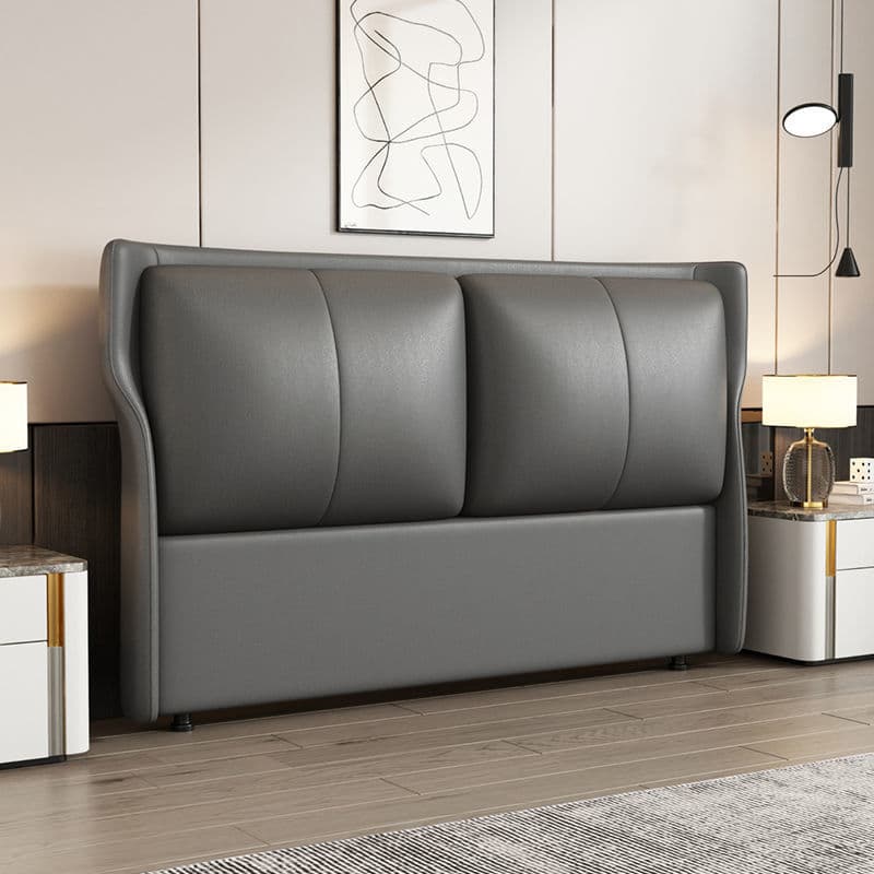 Standard（36-55“） Free-standing Standard Full(54"W x 75"L)/Twin(38"W x 75"L) Rectangular Wingback Headboard With Legs, Sponge Filing and Timber Frame Included