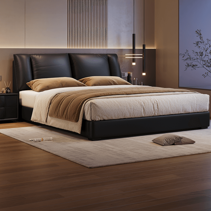 Solid Color Storage Bed/Platform Bed in Pine Wood for Bedroom