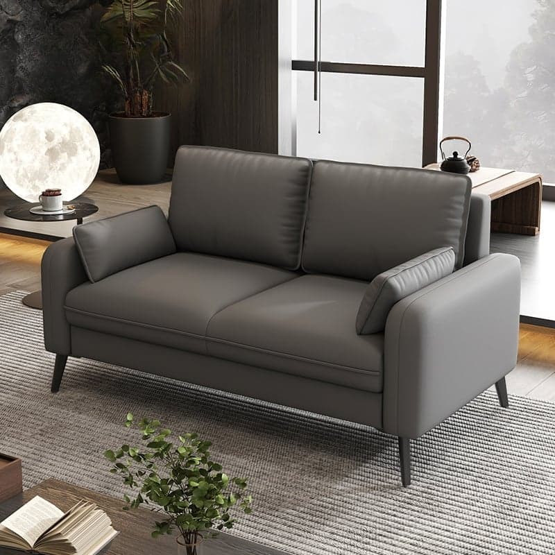 Trendy Solid Color Water Resistant Loveseat in Grey/Olive Green/Amber Color with Arm for 2 People - image 5