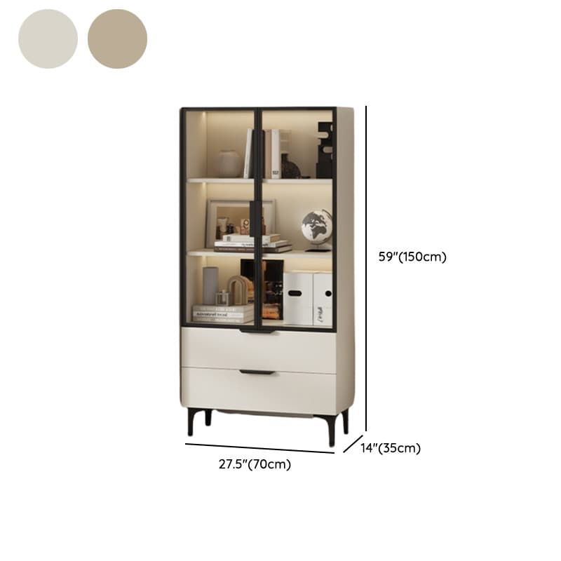 Detached Accent Cabinet with Damp-proof, Scratch-immune Glazed Door, Grip Bars in Chalk, and Soft Close Drawer - image 13