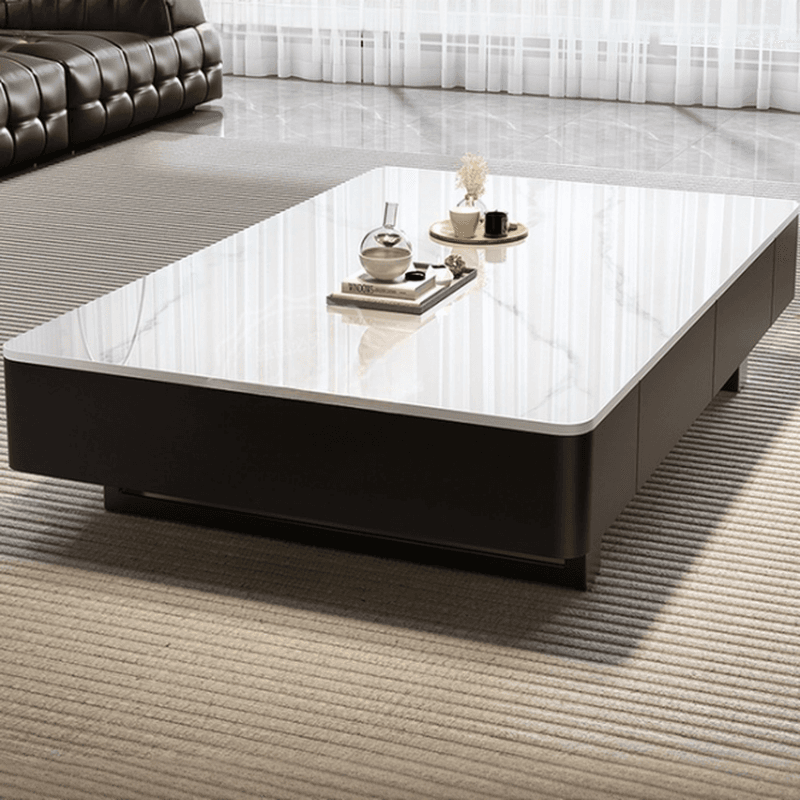 Rectangular Sledging Side Table with 2 Drawers - image 4