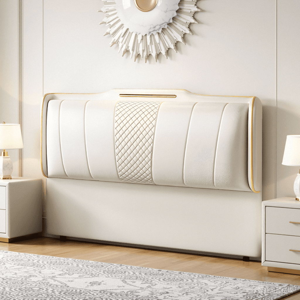 Simplistic Wingback Headboard with Camelback Shape for Queen Bed, Standard Height, Sponge Upholstery, No Distressing, Lumber Frame - image 10