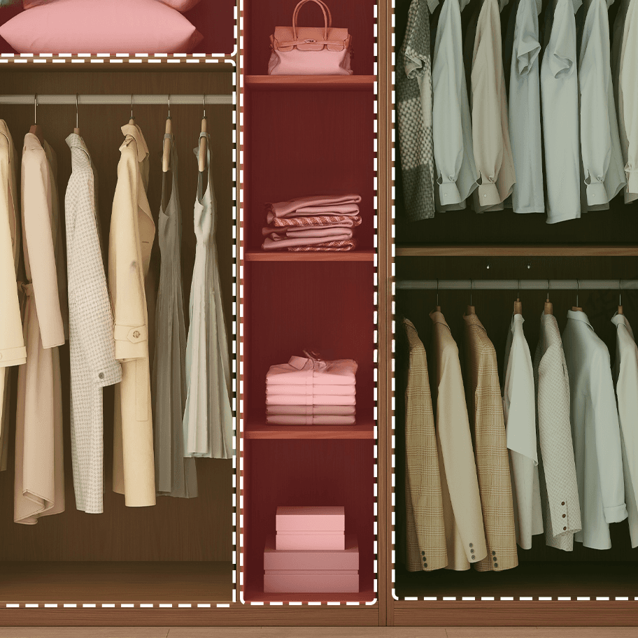 Sepia Modish Laminate Wardrobe Closet with Interior Shelves and Clothing Rod - image 3