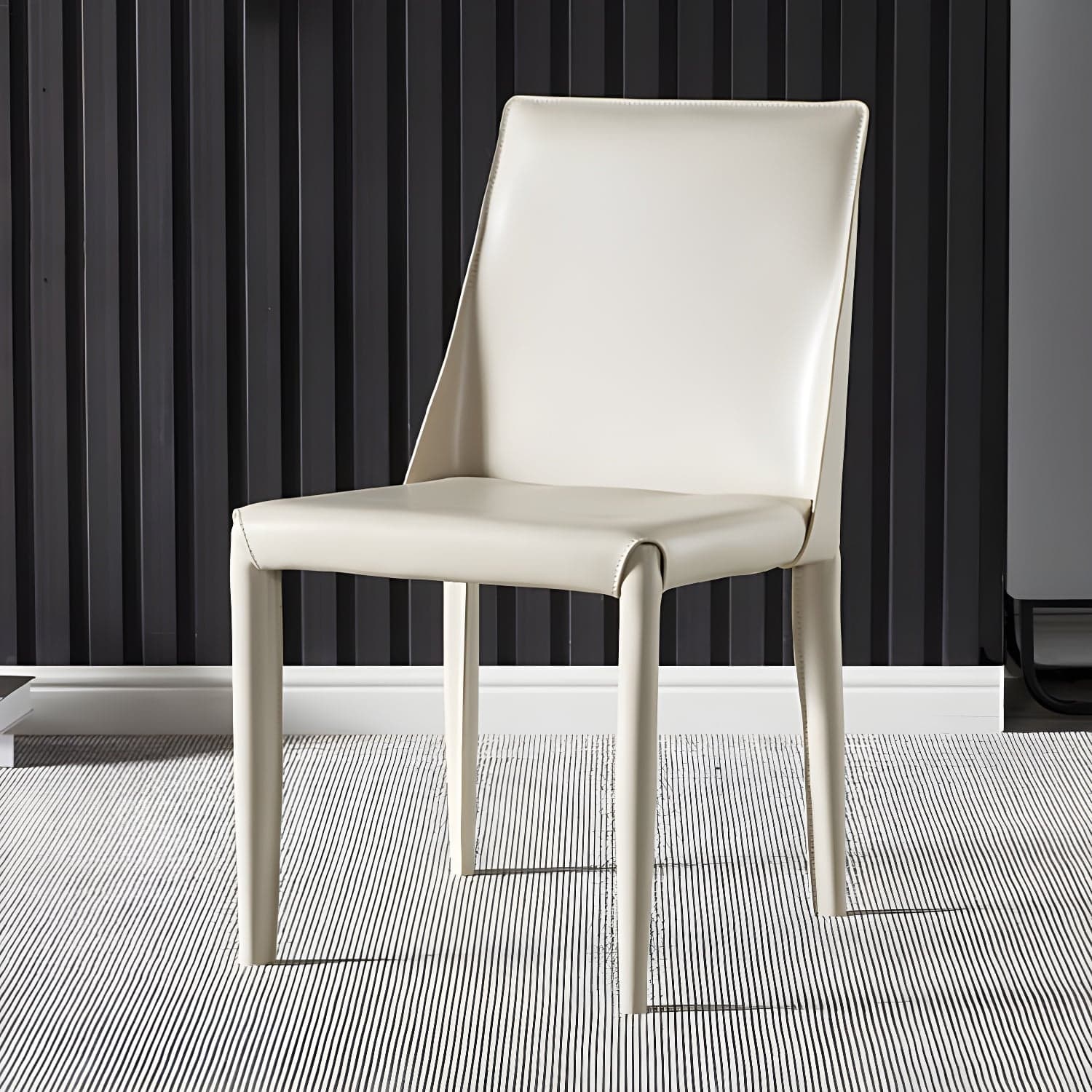 Modern Style Leather Dining Chairs Armless Solid Back Side Chairs for Kitchen - image 9