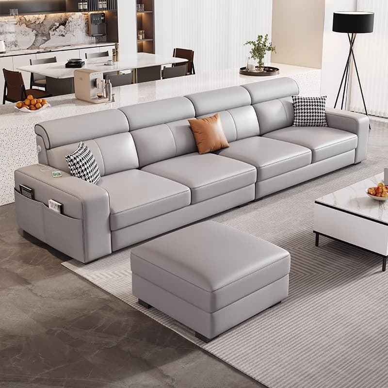 L-Shape/Straight Sofa/Sofa Chaise with USB Port, Left/Horizontal Orientation