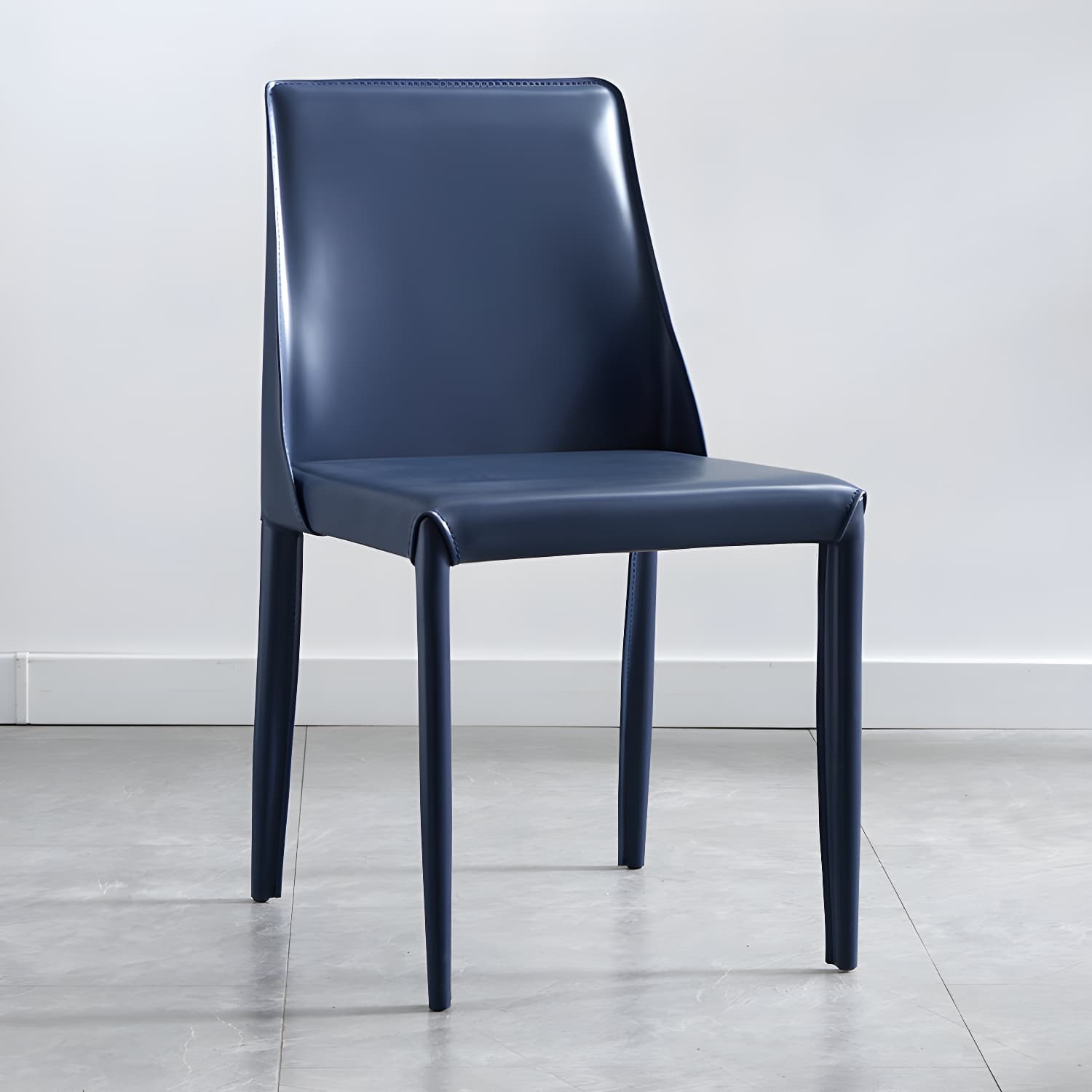 Modern Metal Dining Room Chairs Armless Leather Dining Chair for Restaurant - image 3
