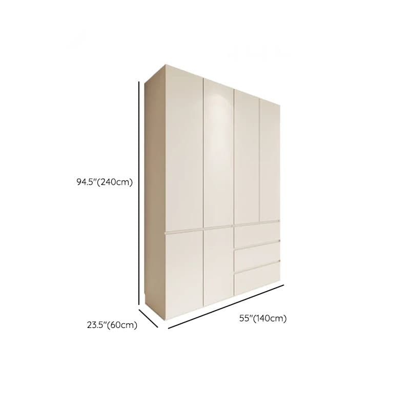 Beige Manufactured Wood Independent Wardrobe Closet with Soft Close Drawer, Soft Close Door, Interior Shelves, and Articulated Mechanism - image 12