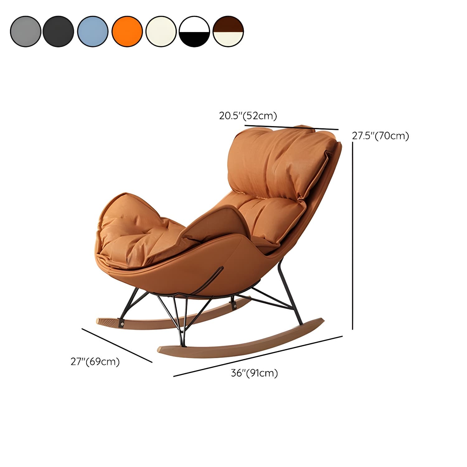 Elegant and Comfortable Upholstered Rocking Chair - Modern Design for Stylish Indoor Spaces - image 19