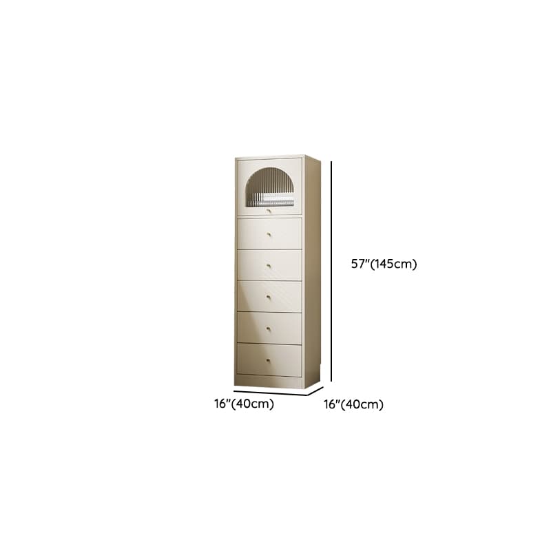 Chalk Trendy Composite Wood Semainier with Shelves, Hutch, and 6/5/4 Drawers in Vertical Orientation - image 20