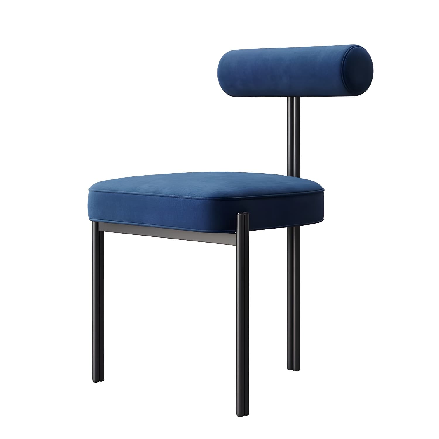 Glam Style Upholstered Dining Chair Open Back Dining Side Chair for Indoor - image 7
