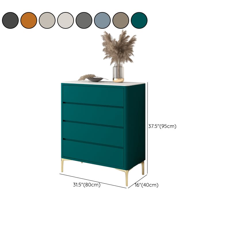 Glam Style Solid Wood Storage Chest with Stone Top and Soft-Close Drawers - image 19