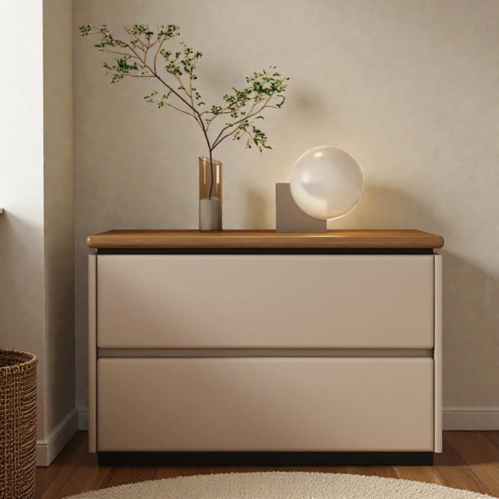 Modish 2 Tiers Drawer Storage Bedside Table with Laminate Countertop - image 22