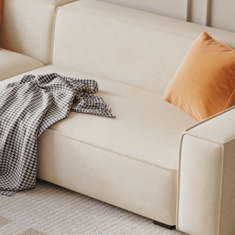 Trendy L-Shape Tear Resistant Sofa Chaise for 3-seater with Square Arm and 1 Chaise - image 9