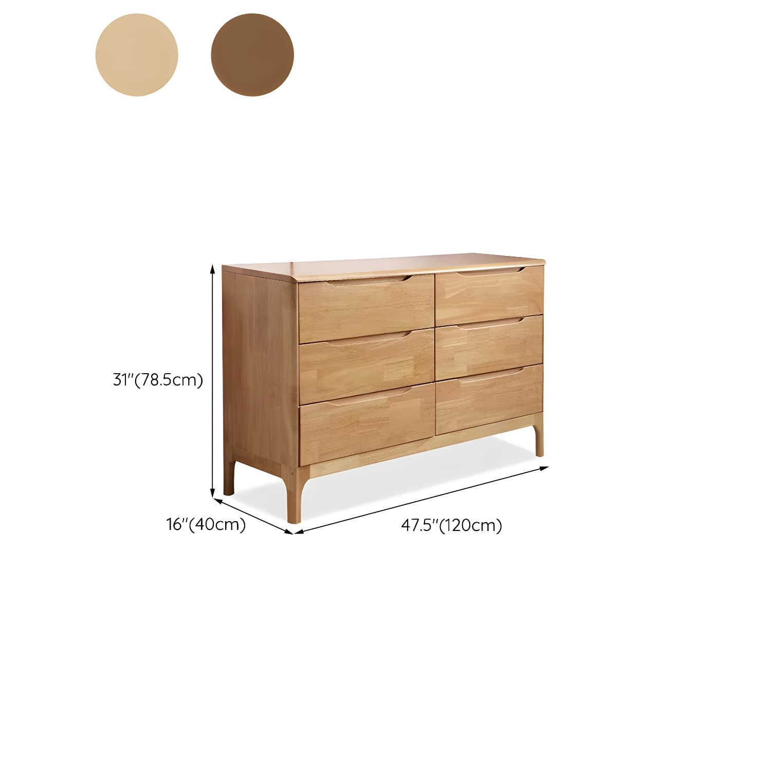 Rectangular Rubberwood Chest Mid-Century Modern Accent Chest - image 17