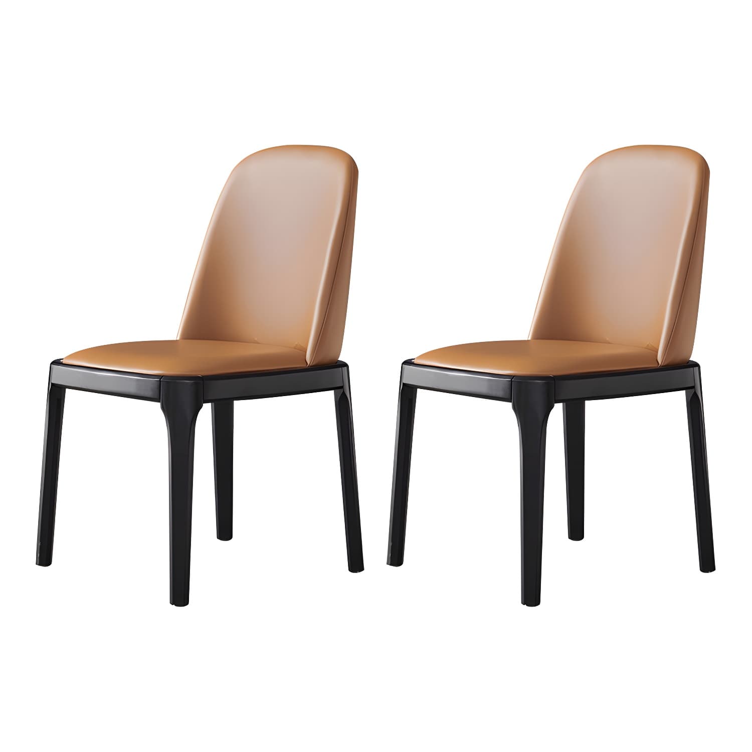 Industrial Home Leather Side Chair Matte Finish Parsons Dining Chair (Set of 2) - image 6