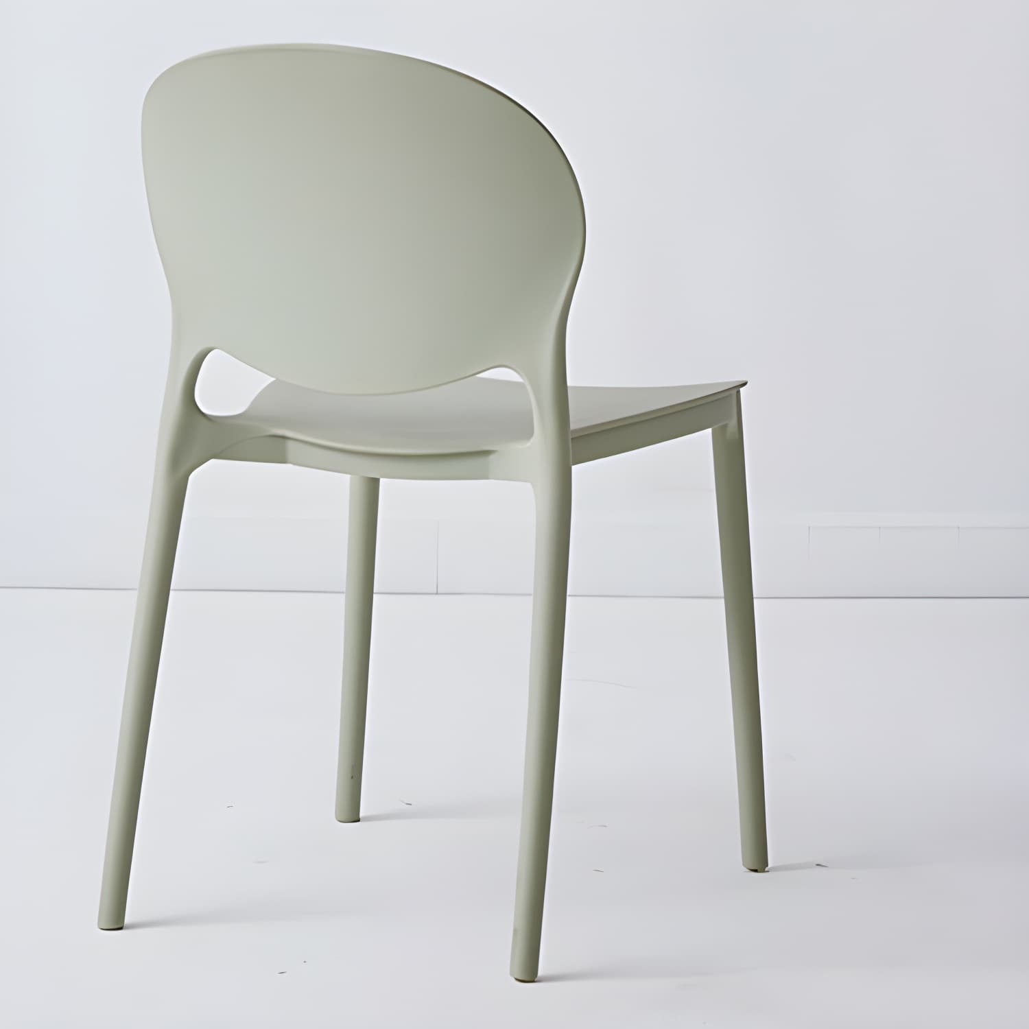 Modern Style Stackable Plastic Chair Open Back Dining Side Chair (Set of 4) - image 24