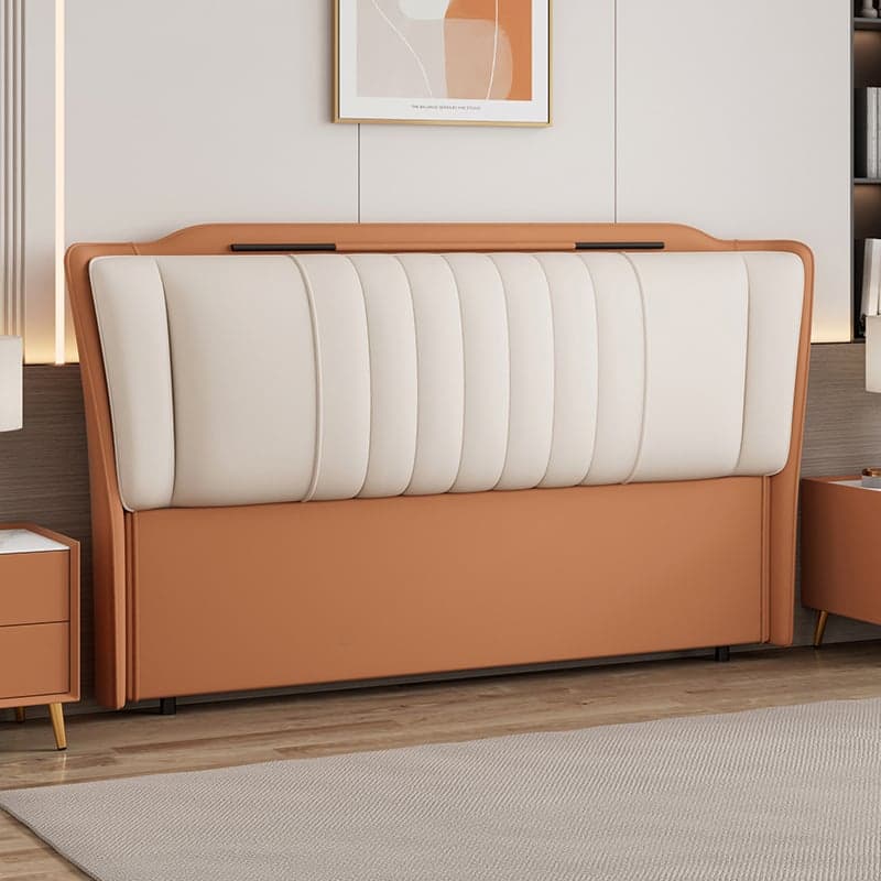 Modish No Distressing Pine Wood Panel Headboard with Rectangle Shape for Full/Queen Bed, Featuring Sponge Upholstery Fill and Standard Height - image 7