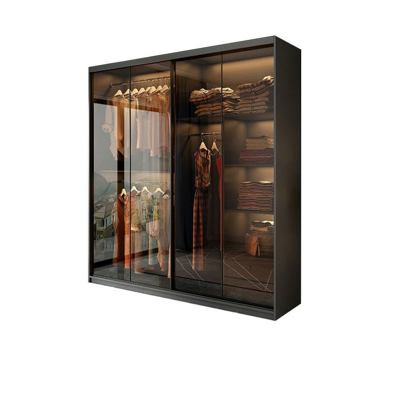 Trendy Charcoal Interior Shelves with Soft Close Drawer and Soft Close Door Timber Cabinet Armoire - image 5