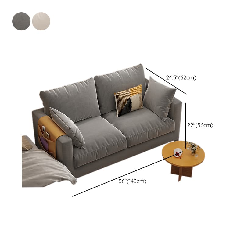 Scratch-immune Loveseat with Arm, Seating for 2, Receptacle Storage, Slipcover, and 2 Pillows - image 19