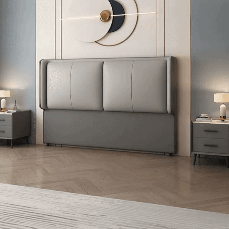 Simplistic Style Wingback Headboard in Pine Wood with No Distressing, Rectangular Shape for King/Queen/Full Bed, Featuring Sponge Upholstery and Standard Height - image 6