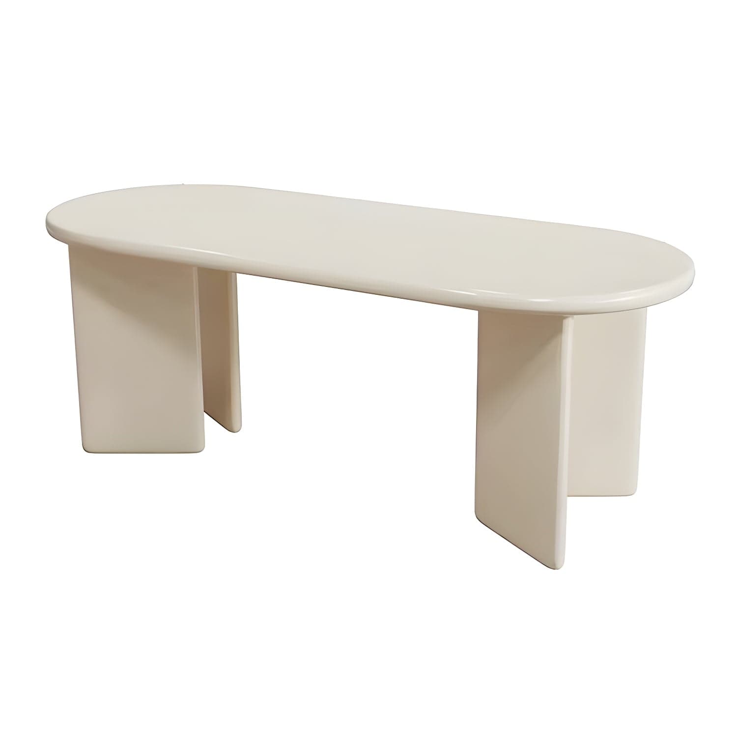 Contemporary Artificial Wood Top Oval Dinette Table Simple Dining Table for Living Room - image 3