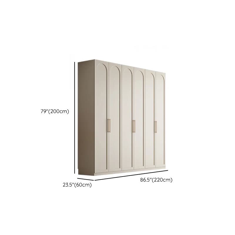 White Casual Manufactured Wood Independent Armoire Cabinet with Compartments, Soft Close Door, and Interior Shelves - image 14