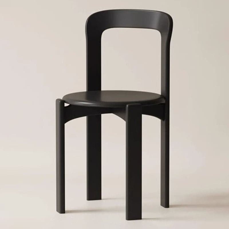 Modern Solid Wood Armless Dining Chair with Open Back for Kitchen & Dining