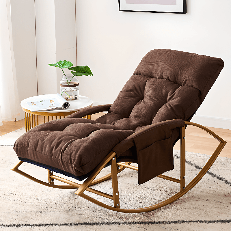 Lavish Alloy Rocking Armchair with Upholstered Rear - image 5