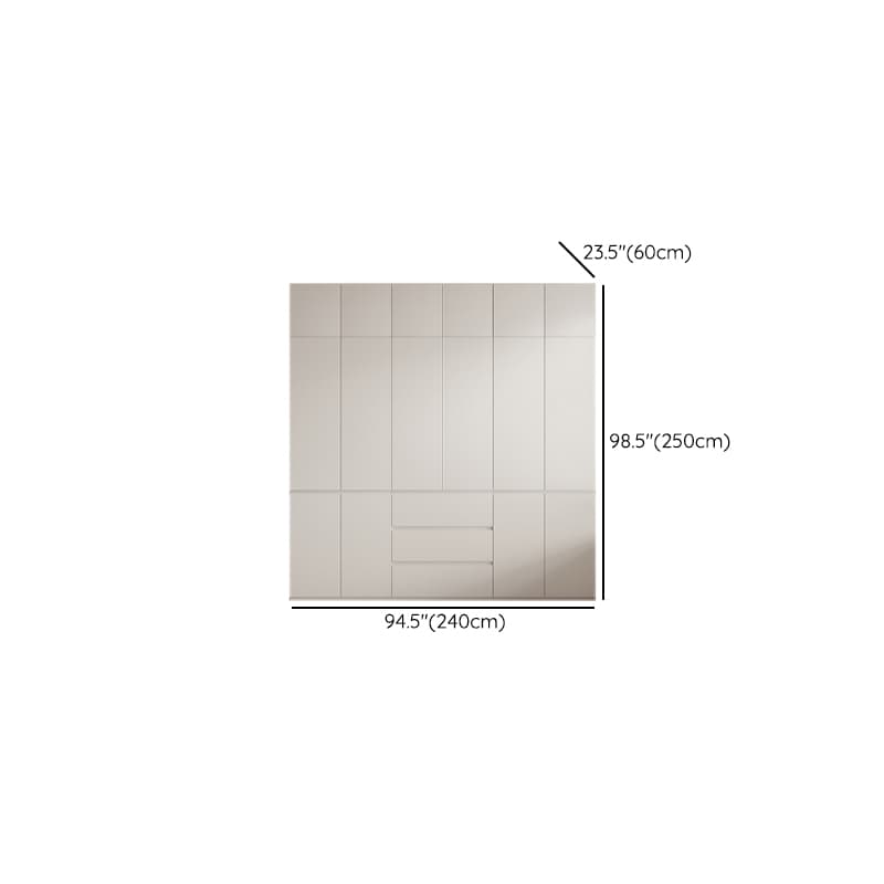 White Modish Manufactured Wood Armoire Cabinet with Soft Close Drawer, Soft Close Door, Interior Shelves, and Clothing Rod - image 17