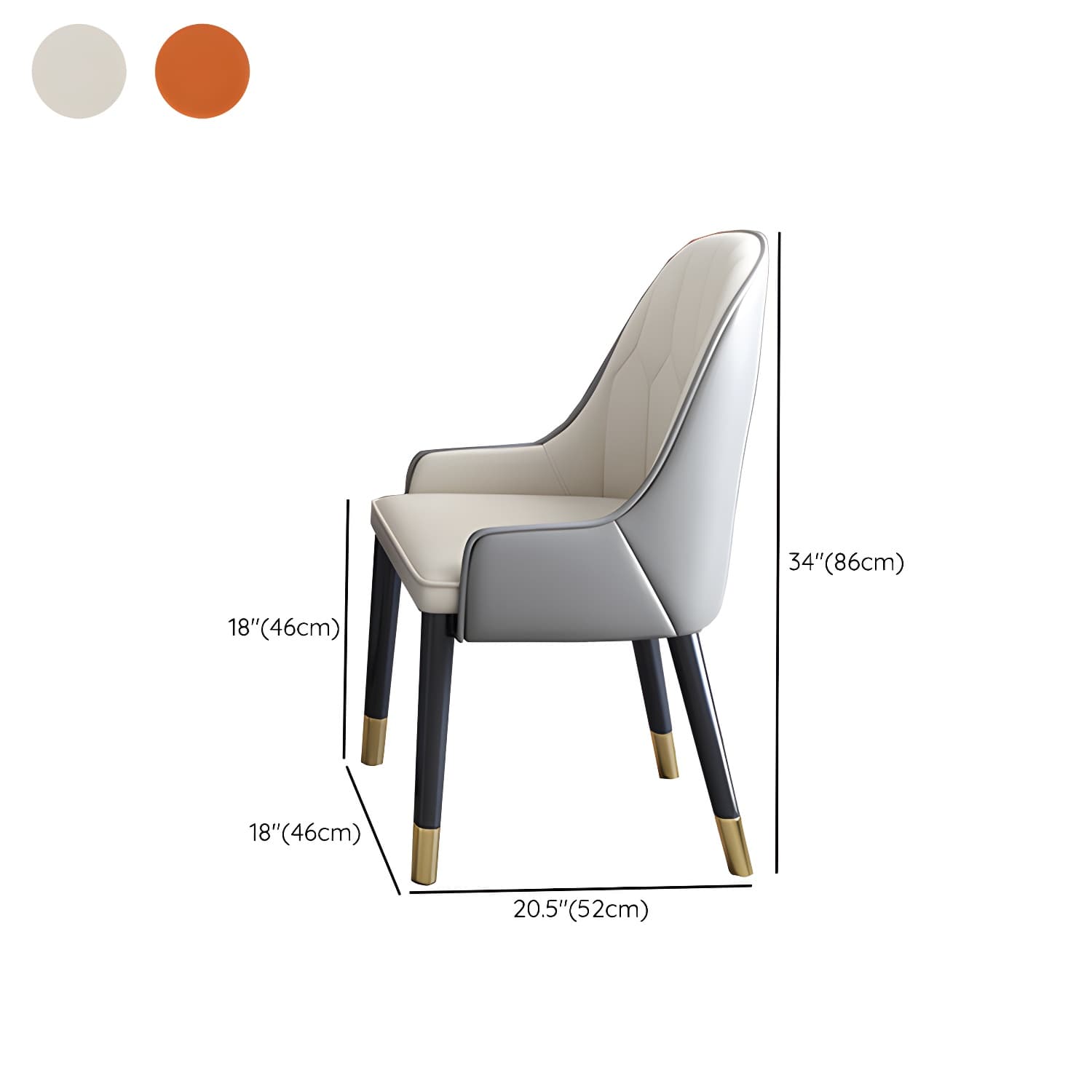 Modern 1/4/5/7 Pieces Dining Furniture Stone Round Dining Chairs Set in White - image 6