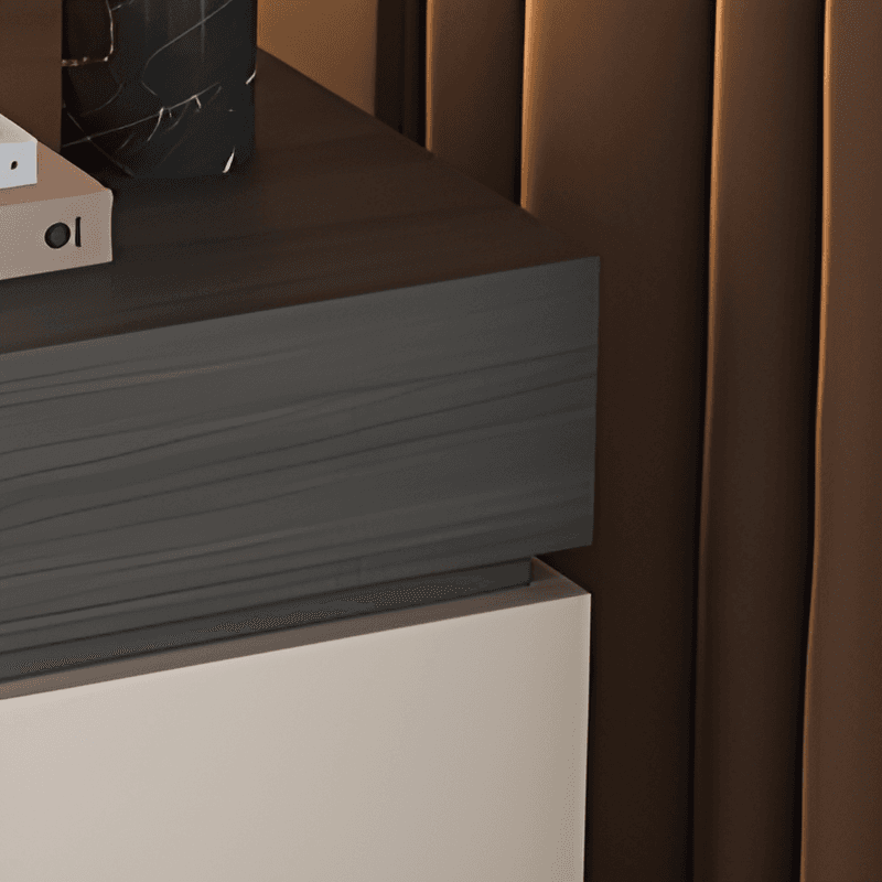 Organic Modern Nightstand With Drawer Organization Featuring 3 Drawers and Particle Board Wood Countertop - image 10