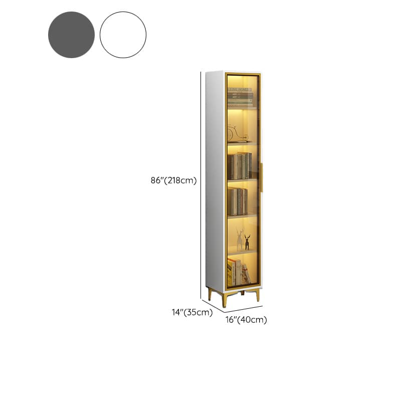 Glam Rectangle Accent Cabinet with Metal Base and Wood Countertop, Glass Doors and Lighting Included - image 13