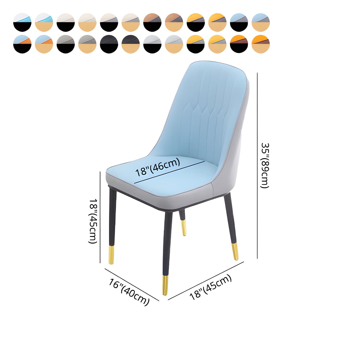 Scandinavian Indoor Side Chair Parsons Back Metal Upholstered Dining Room Chair - image 22