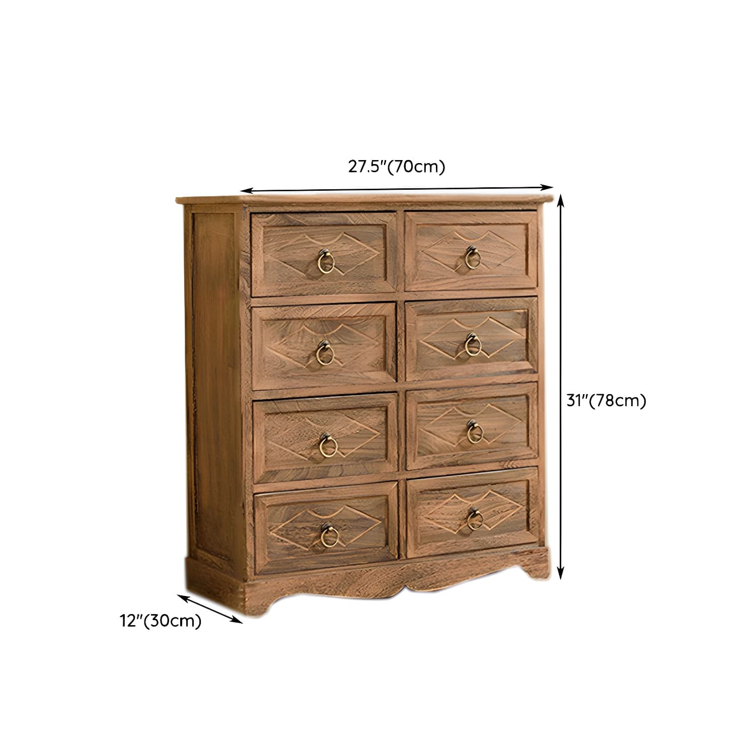 Nautical Storage Chest Bedroom Solid Wood Chest with Drawers - image 20