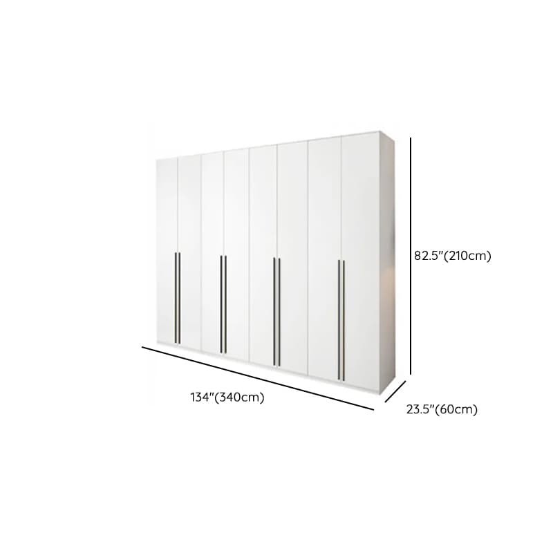 White Lumber Detached Wardrobe Closet with Soft Close Drawer, Door, Interior Shelves, and Clothing Rod - image 21