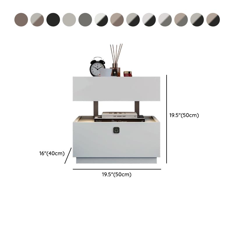 Organic Modern Nightstand With Drawer Organization with Particle Board Wood Countertop and Illuminating Lighting - image 20