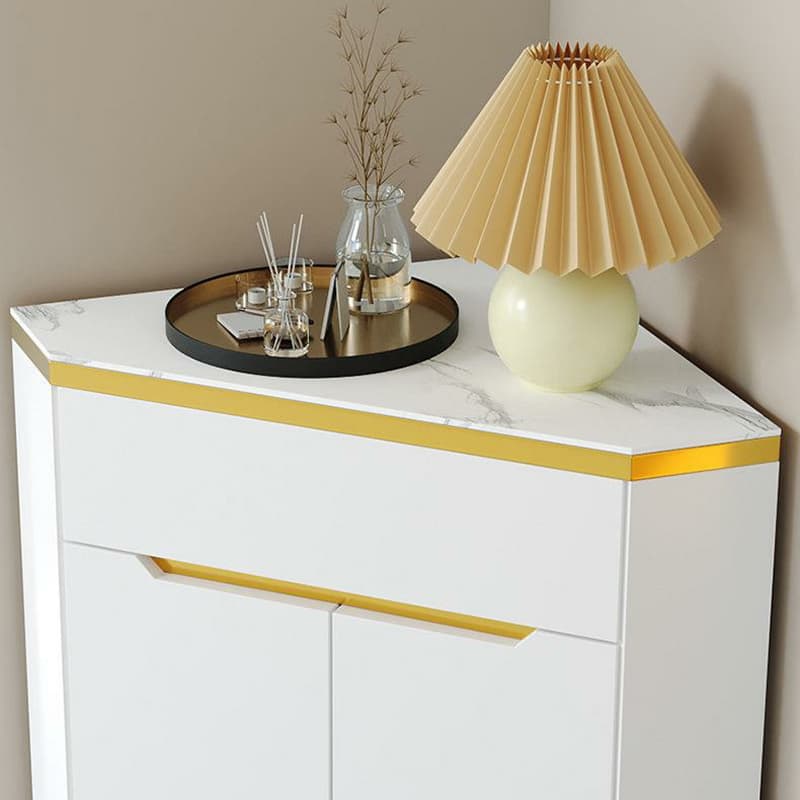 Glam Gold Corner Cabinet with Drawers and Cabinet Included- Scratch resistant & Soft-Close Doors - image 10