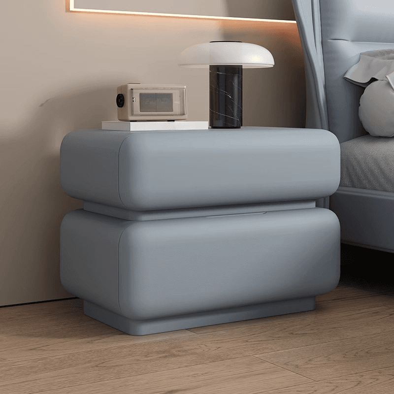 Modern Simple Style Nightstand With Drawer Organization with 2 Drawers and Pu Leather Countertop - image 6
